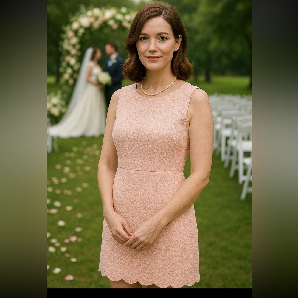 Talbots Pink Textured Mini Dress
